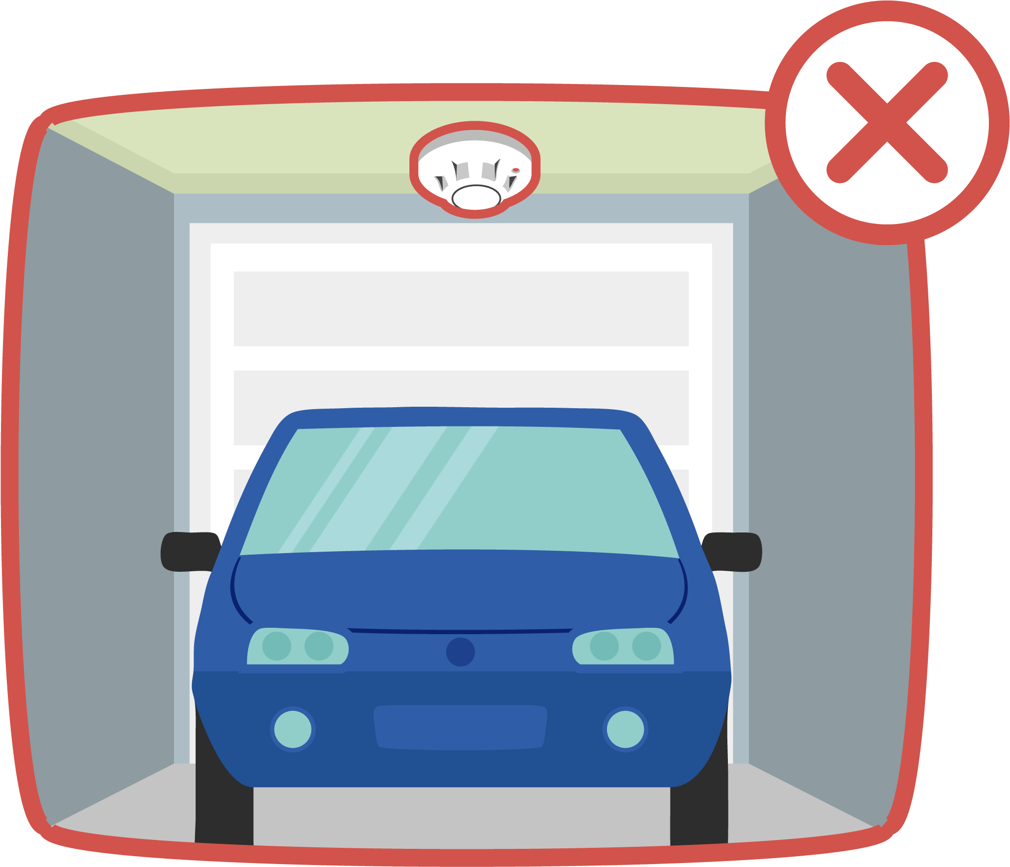 Smoke Detector Garages Clipart (2517x2167), Png Download