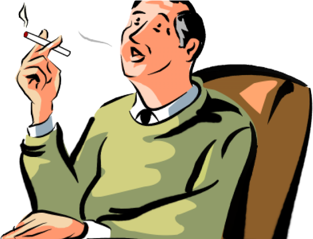 Smoking Clipart Man Smoking - Png Download - Full Size Clipart
