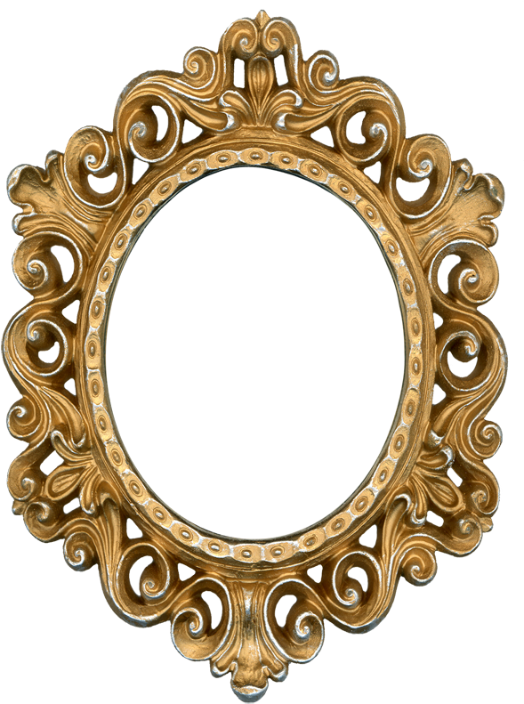 Mirror Clipart Gold Mirror - Png Download (600x797), Png Download