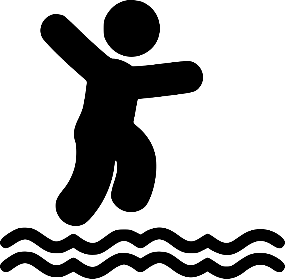 Jumping In Water Comments Clipart (980x958), Png Download