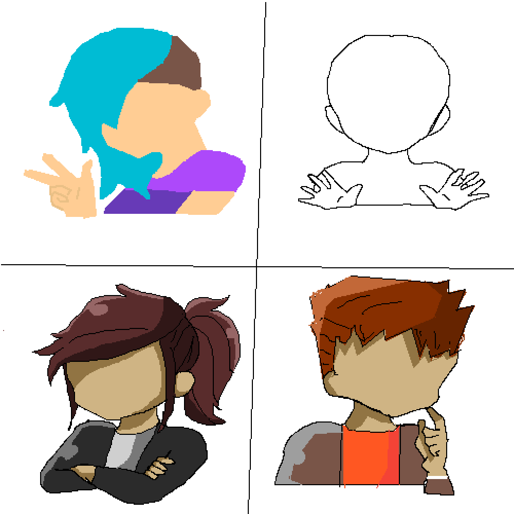 Faceless Collab Clipart (1000x1000), Png Download