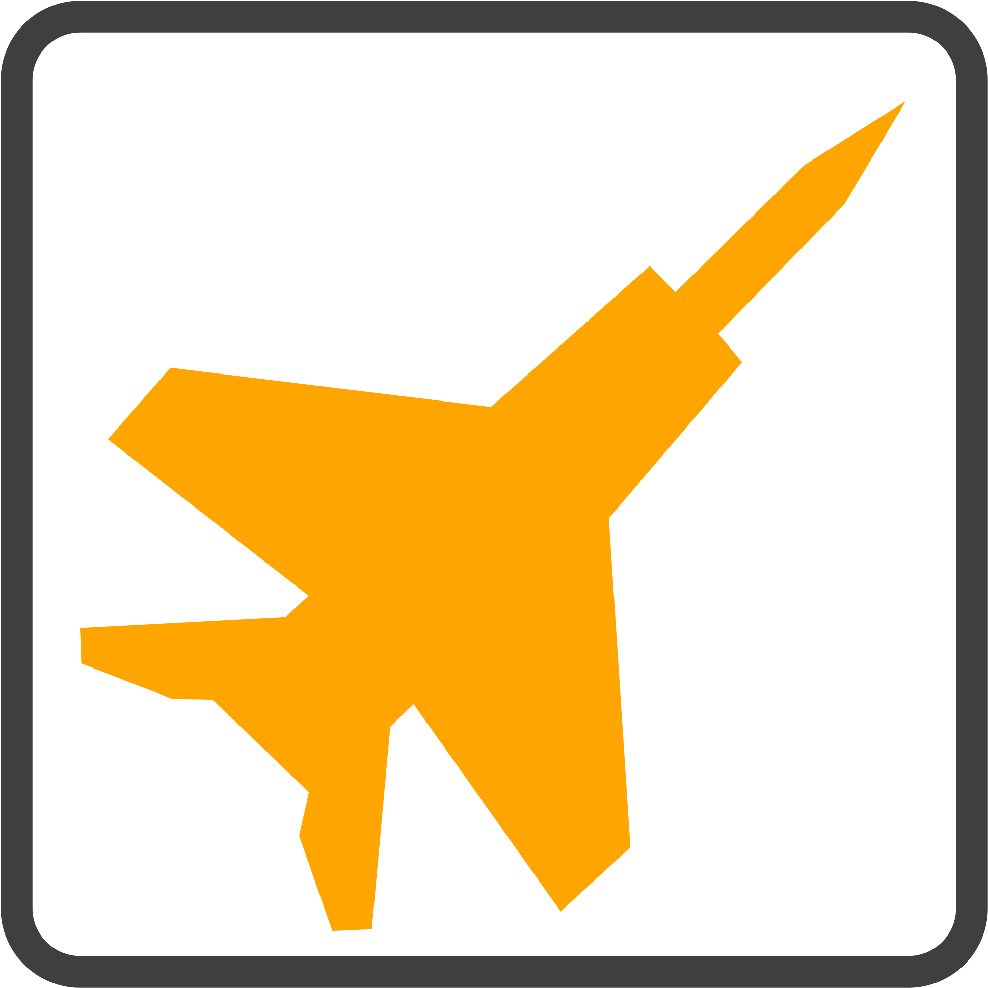 File Jet Orange Icon Clipart (2000x2000), Png Download