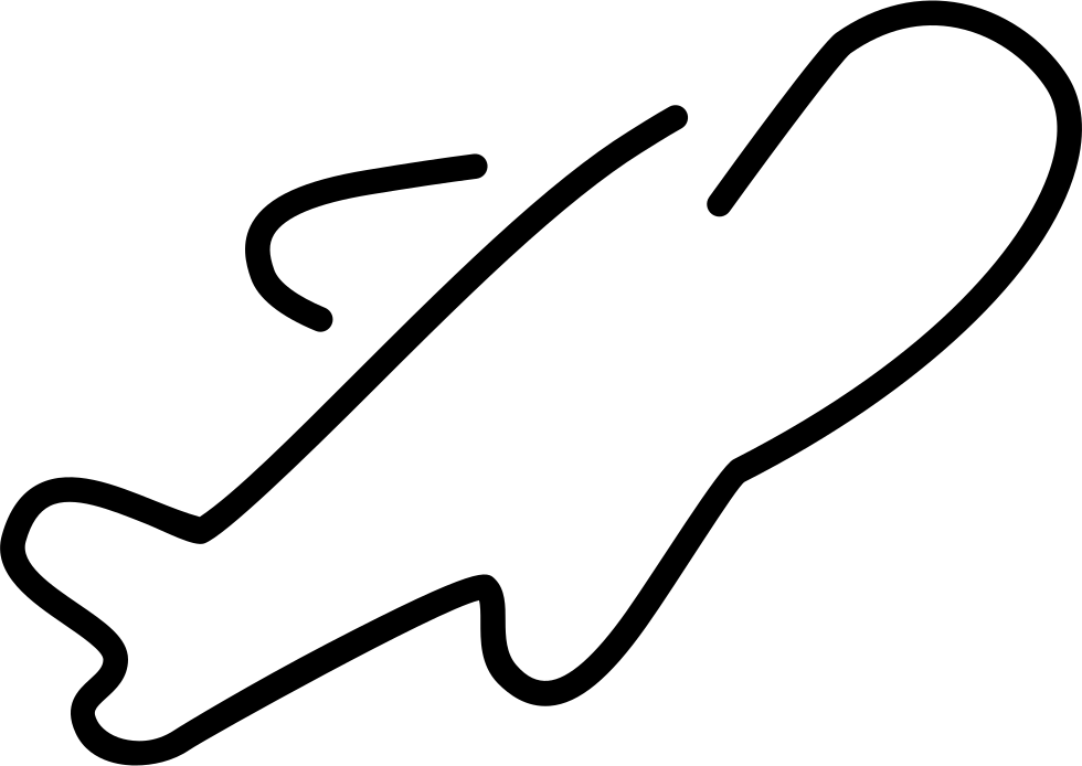 Airplane Ultrathin Outline Comments Clipart (980x694), Png Download