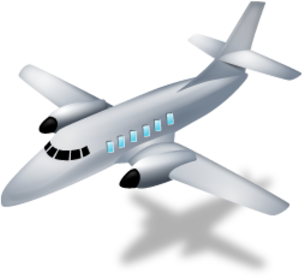 Airplane Icon Clipart (600x600), Png Download