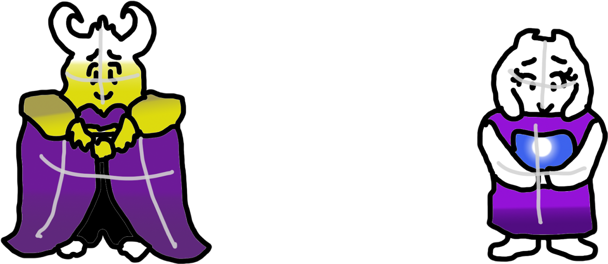 Asgore And Toriel Clipart (1600x1143), Png Download