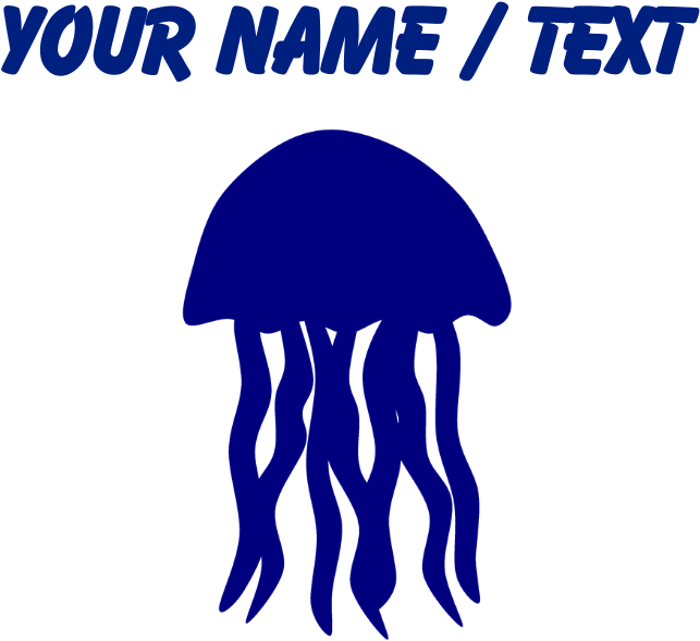 Custom Blue Jellyfish T-shirt Clipart (700x700), Png Download