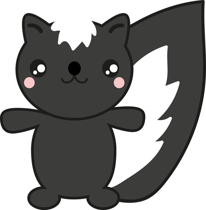 Skunk Clipart Forest - Png Download (708x720), Png Download