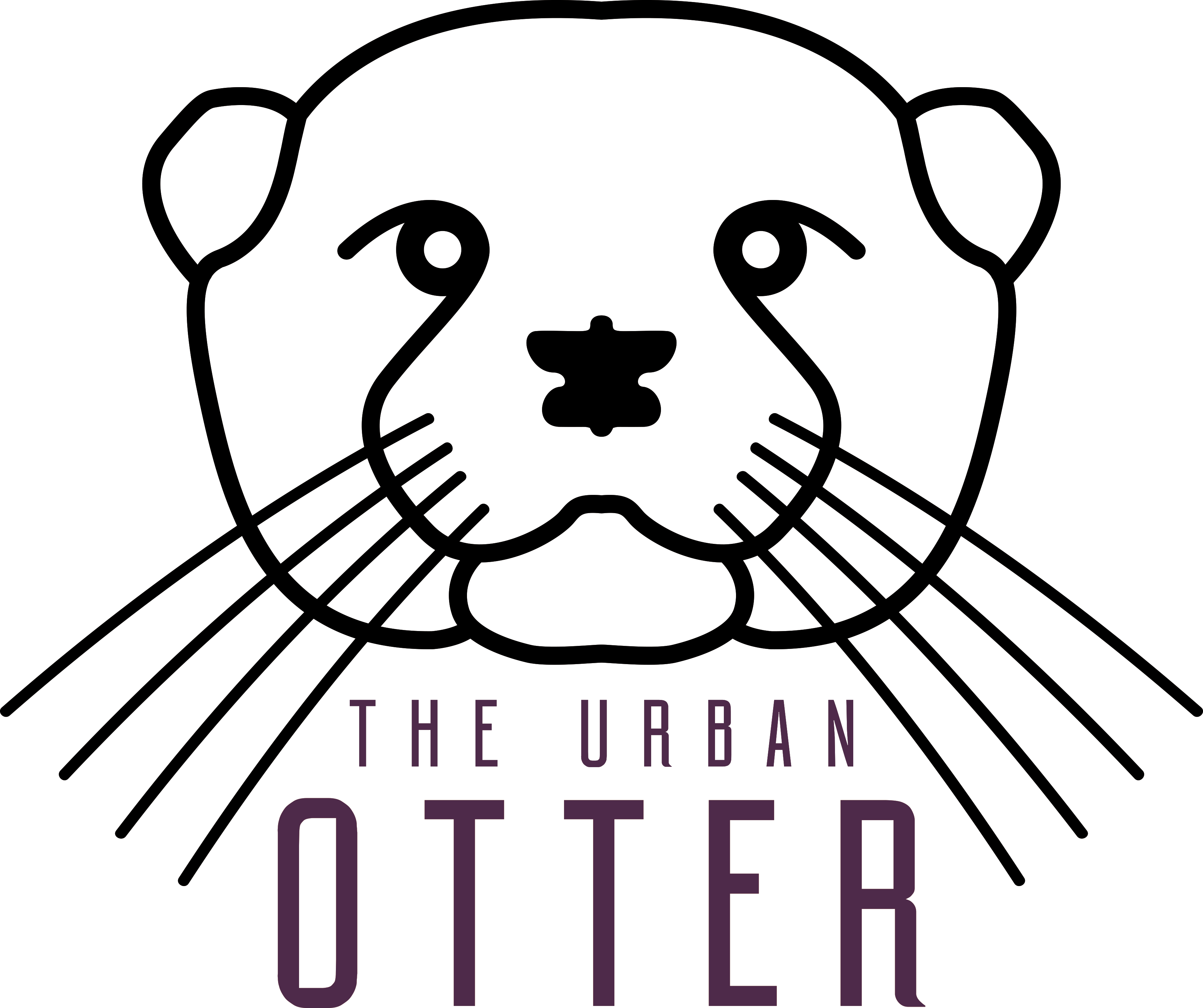 Image Of The Urban Otter Logo Clipart (3560x2984), Png Download