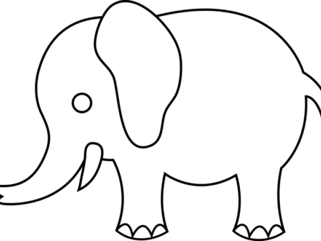 Line Clipart Elephant - Png Download (640x480), Png Download