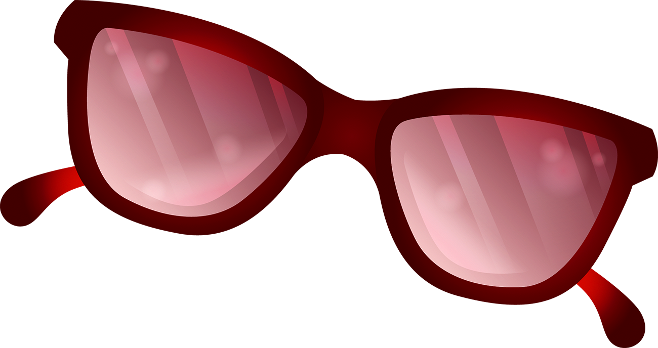 Sunglasses Drawing Red Free Download Png Hd Clipart Transparent Png (1300x688), Png Download