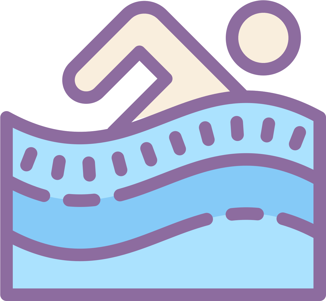 Swimming Icon Clipart (1600x1600), Png Download