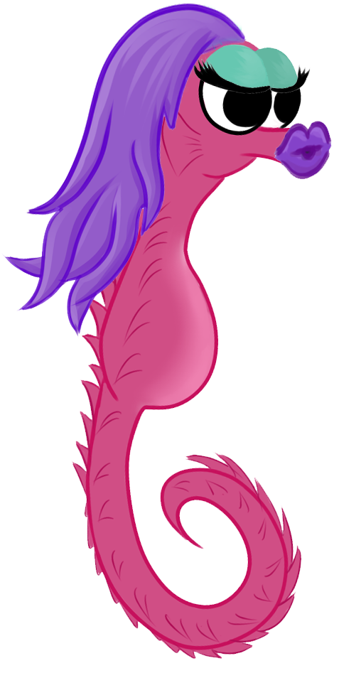 Drawing Seahorse Spiny Clipart (507x960), Png Download