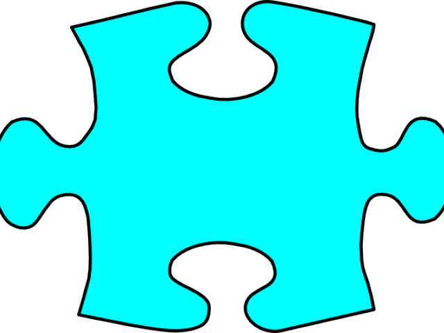 Teal Clipart Puzzle Piece - Png Download (640x480), Png Download