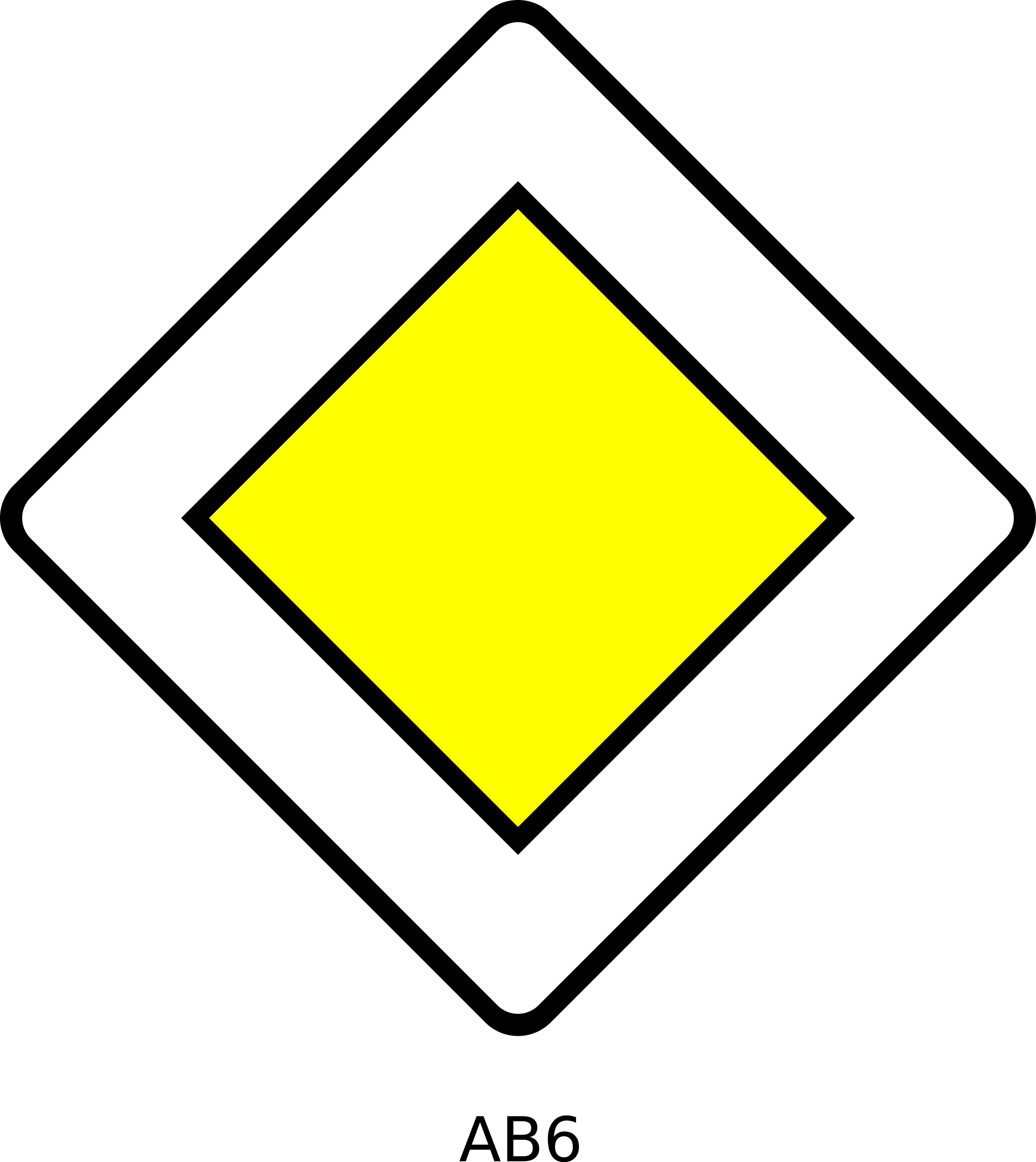 Clipart Ab6 Road Sign Clip Art Free Road Sign Clip - Png Download (2140x2400), Png Download