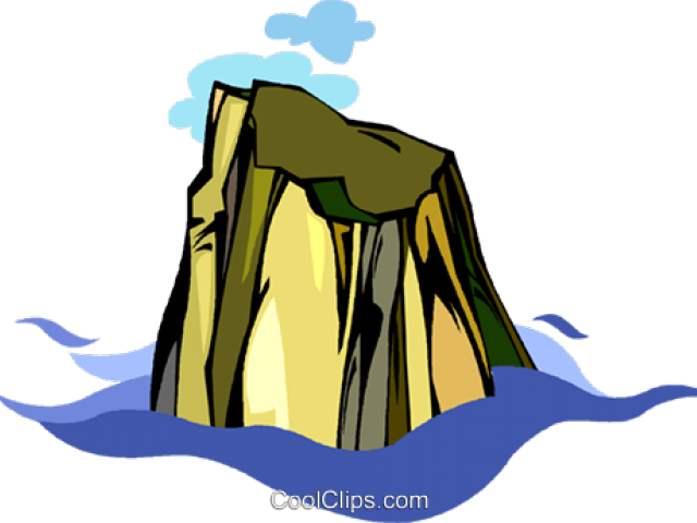 Rock Clipart Ocean - Png Download (640x480), Png Download