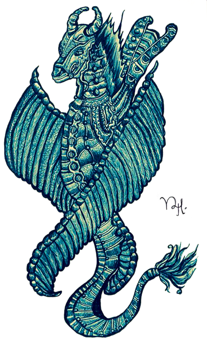 Tattoo Art Seahorse Pattern Aqua Illustration Graphics Clipart (707x1131), Png Download