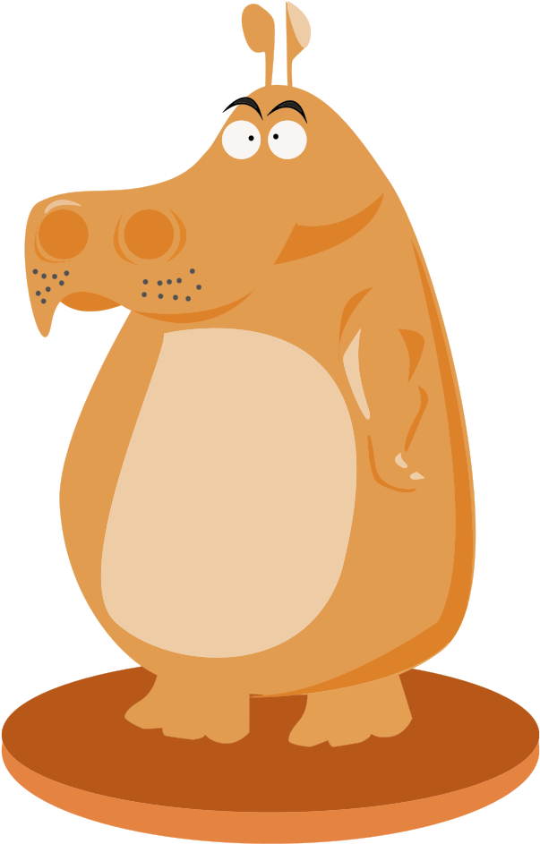 Comic Hippo Clipart (648x1000), Png Download