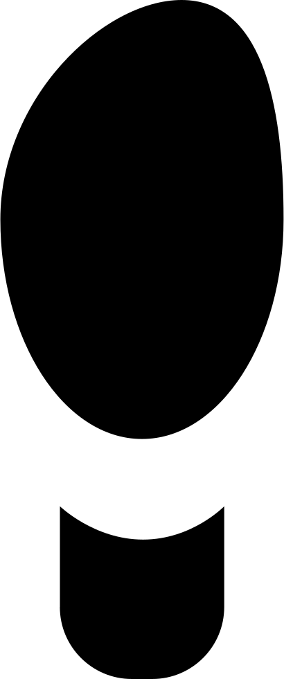 Left Footprint Png Icon Clipart (410x980), Png Download