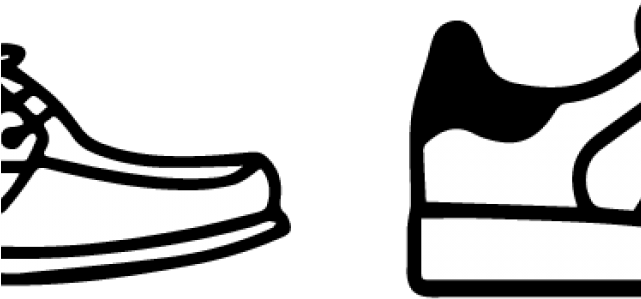 Flat Shoes Clipart Black And White - Png Download (640x480), Png Download