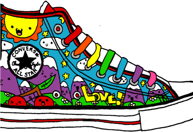 Converse Clipart Lot Shoe - Png Download (640x480), Png Download