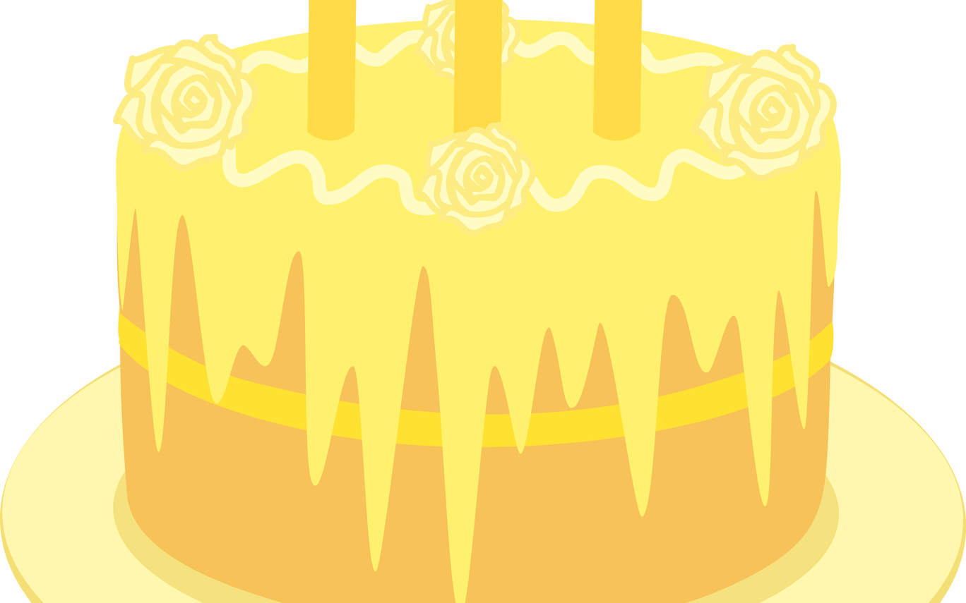 Free Birthday Cakes Pictures With Candles, Download Clipart (1368x855), Png Download