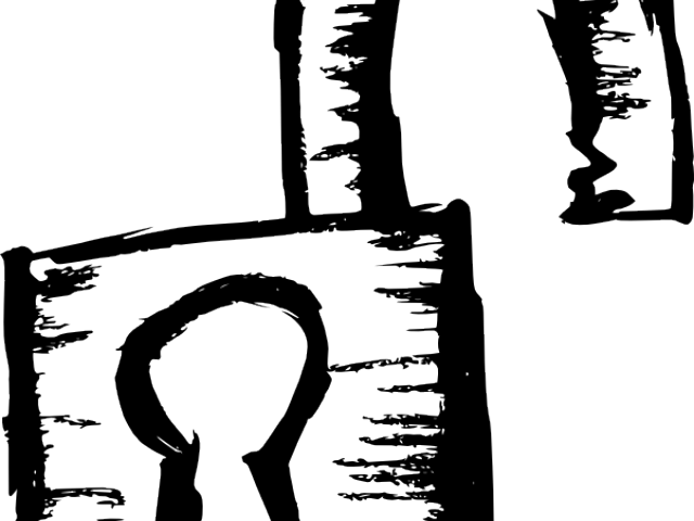 Lock Clipart Sketch - Png Download (640x480), Png Download