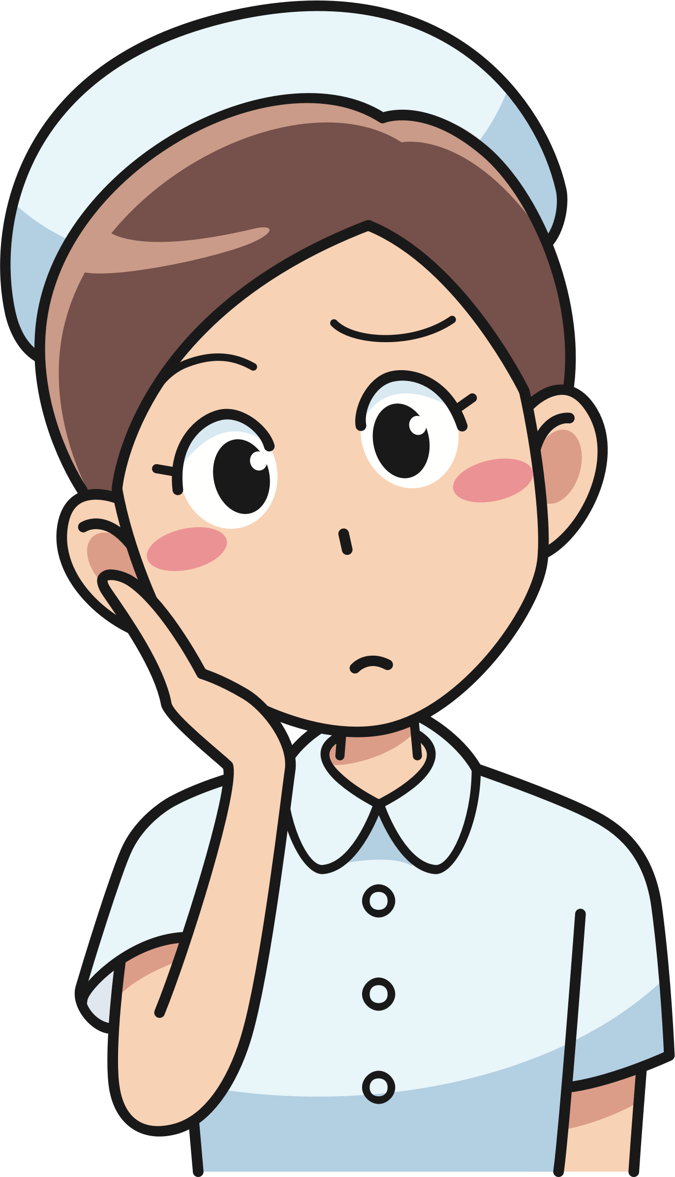 Perplexed Nurse Clipart (574x1000), Png Download
