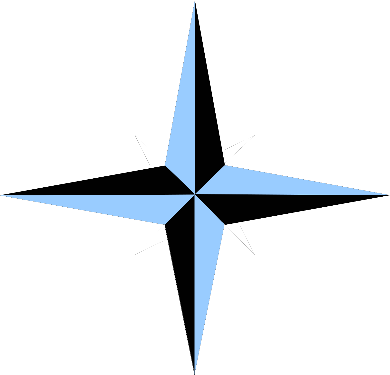 Blue And Black Compass Svg Clip Arts 600 X 576 Px - Png Download (600x576), Png Download