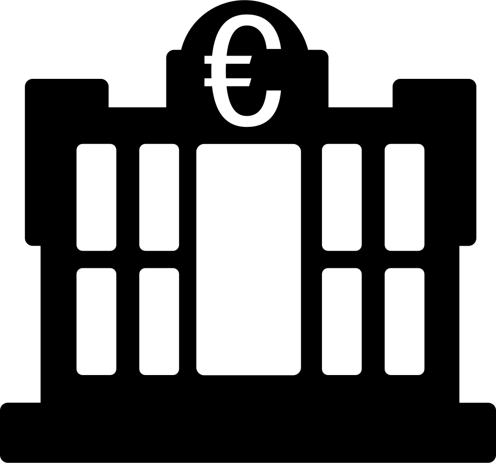 Bank Building Of Euros Comments Clipart (980x916), Png Download