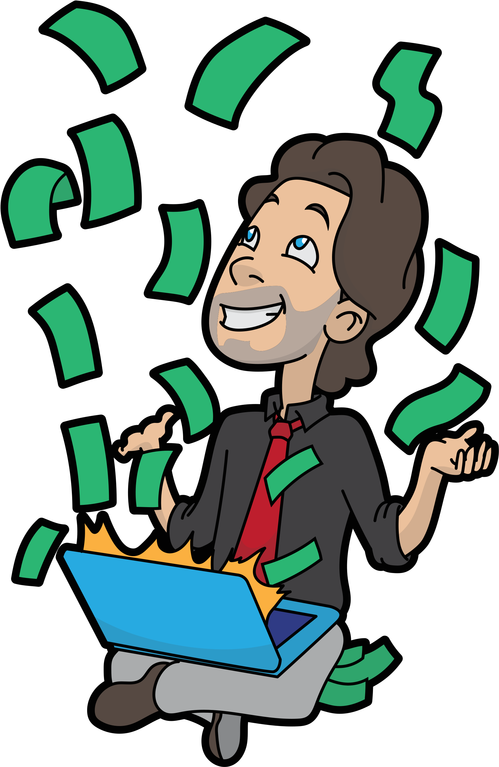 Cash Cartoon Png Clipart (2000x2879), Png Download