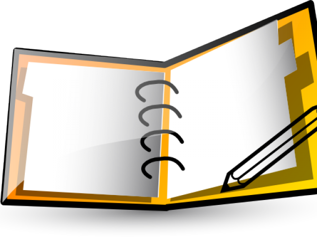 Notebook Clipart Open Notebook - Png Download (640x480), Png Download