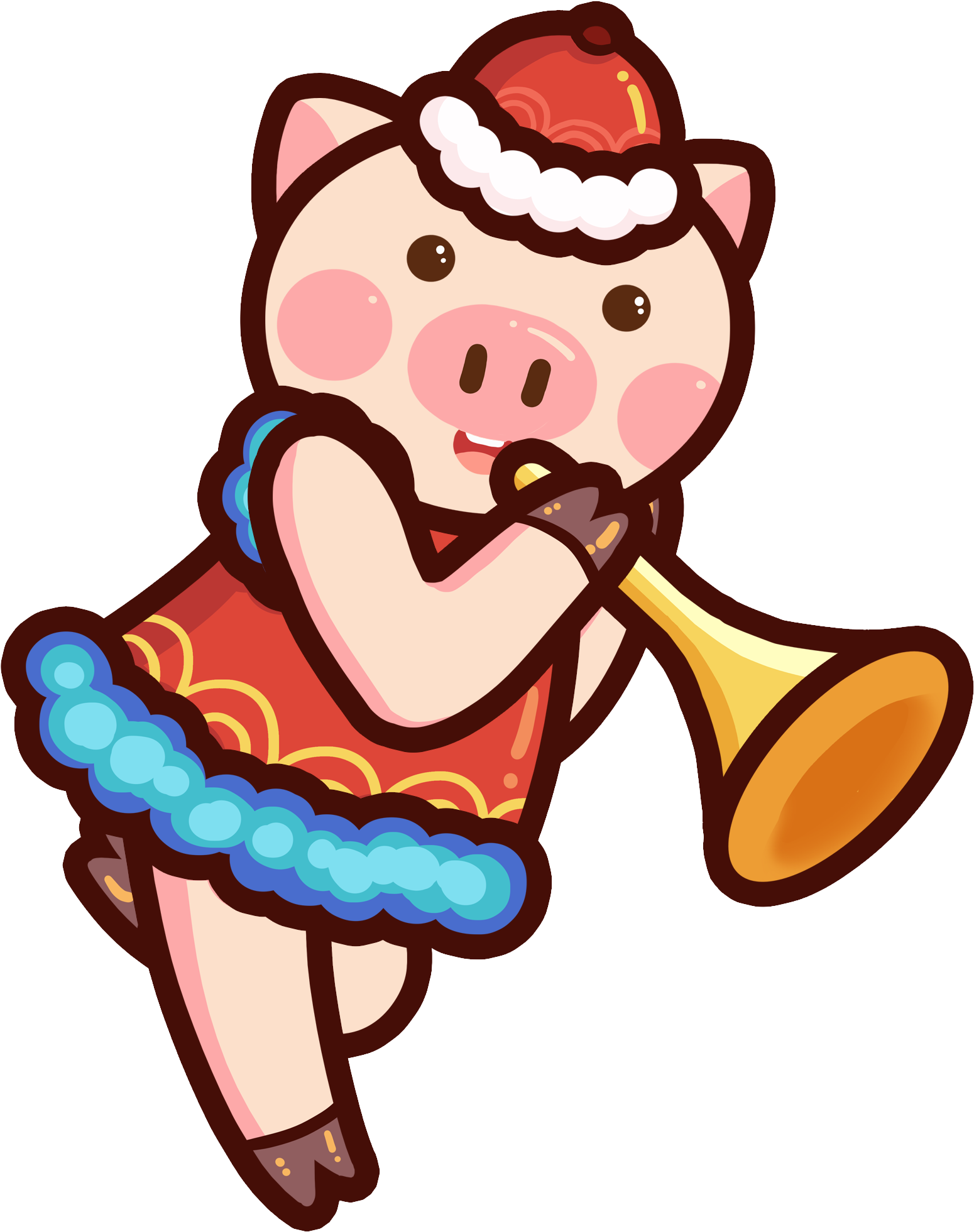 Festivo Marea Capodanno Cinese Dipinto A Mano Png E Clipart (2000x2000), Png Download