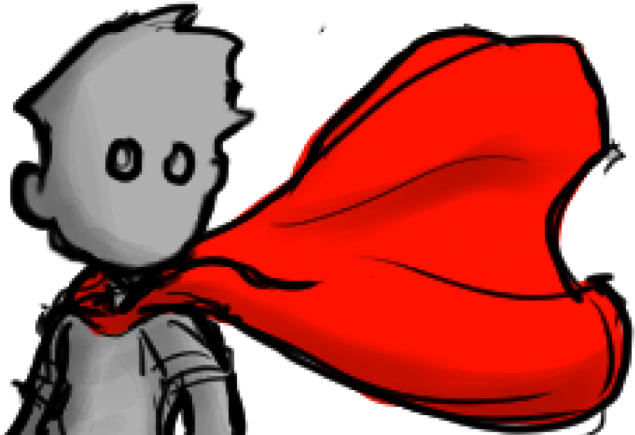 The Courageous Crimson Cape Clipart (800x450), Png Download