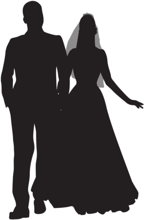 Free Png Wedding Couple Png Silhouette Png Clipart (480x733), Png Download