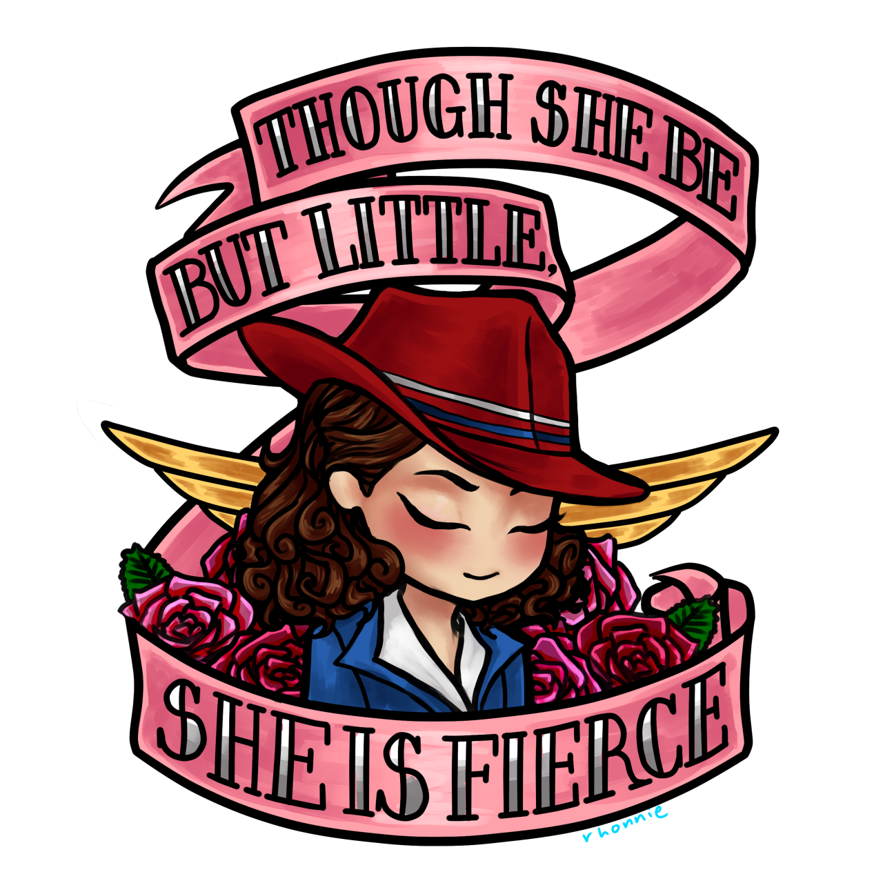 "tought She Be But Little, Se Is Fierce" Peggy Carter Clipart (1280x1280), Png Download