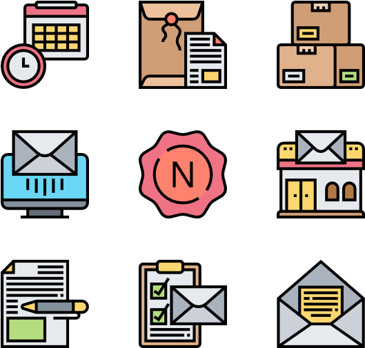 Postal Elements Clipart (600x564), Png Download