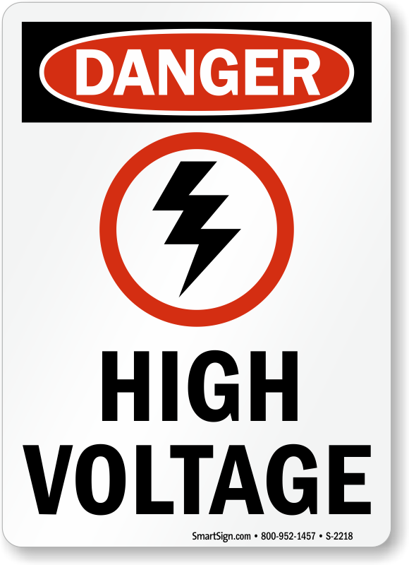 Clip Art High Voltage Sign - Png Download (580x800), Png Download