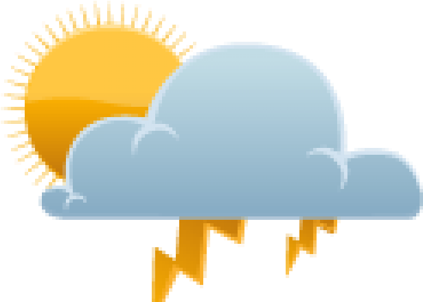 Thunder Clipart Cloudy - Png Download (640x480), Png Download