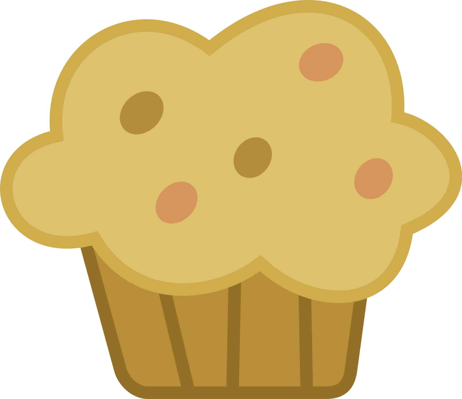 Muffin Clipart Cartoon - Png Download (1600x1384), Png Download