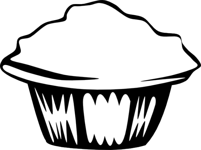 Cupcake Clipart Black And White - Png Download (640x480), Png Download