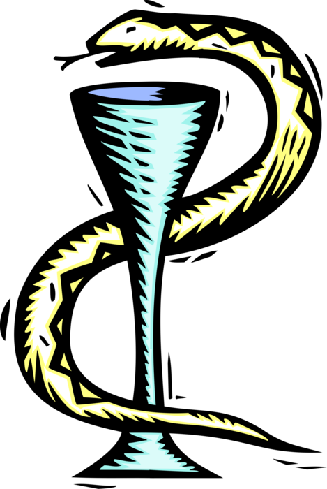 Reptile Snake And Chalice Clipart (469x700), Png Download