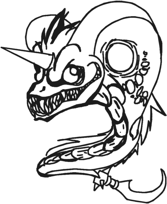 Clip Transparent Download Line Art Unicorn Sniper By - Png Download (782x1022), Png Download