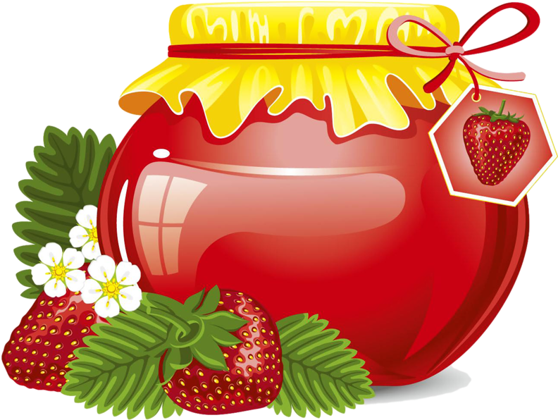 Strawberry Clipart Jar - Png Download (800x644), Png Download