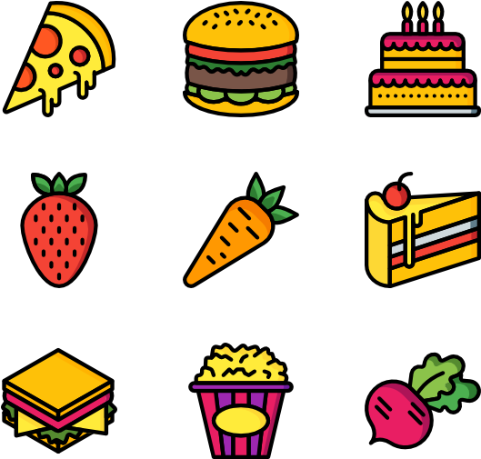 Food And Drinks Clipart (600x564), Png Download