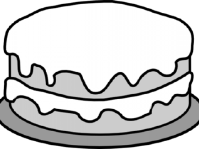 Chocolate Cake Clipart Black And White - Png Download (640x480), Png Download