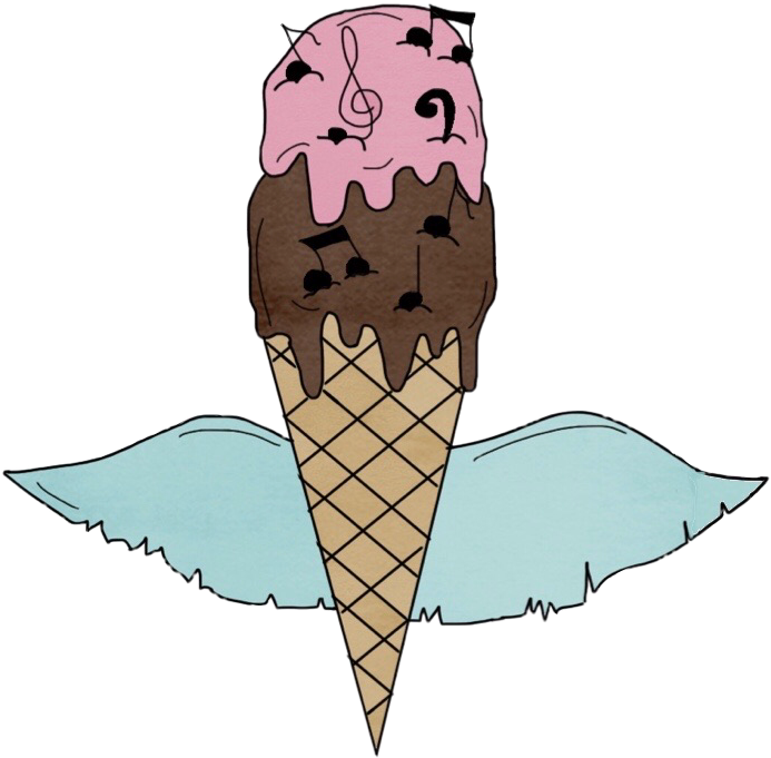 Third Flying Icecream Wings Clipart (693x681), Png Download