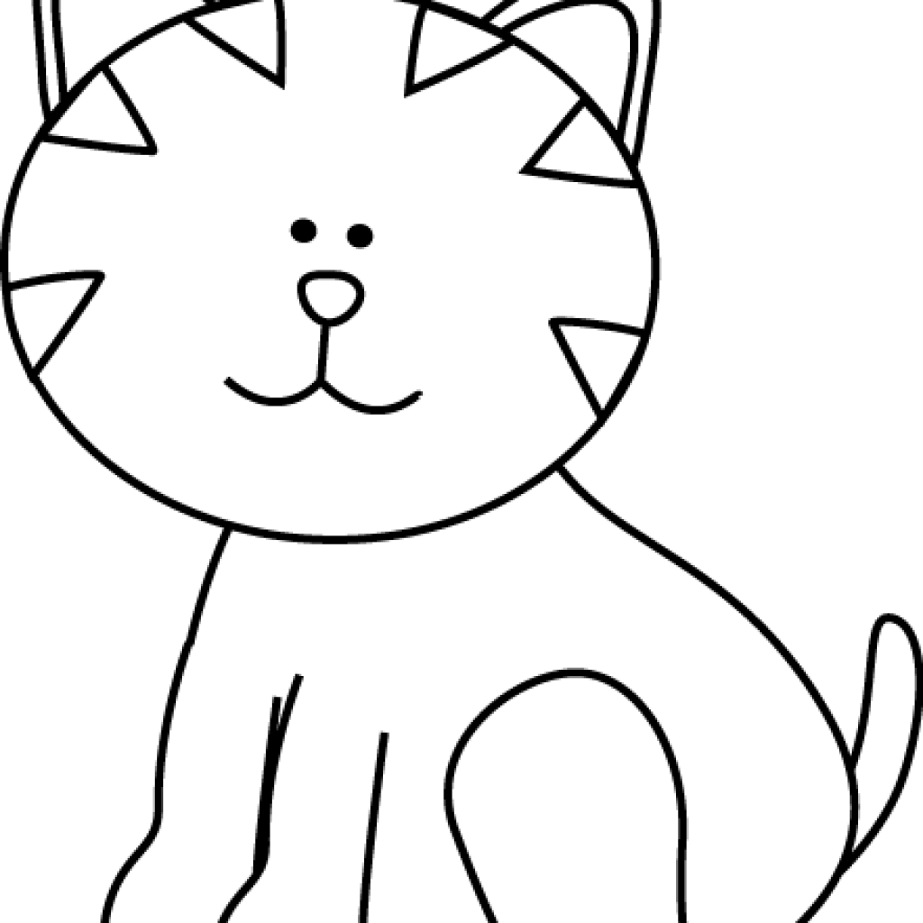 Cat Clipart Black And White Cat Clip Art Black And - Png Download (1024x1024), Png Download