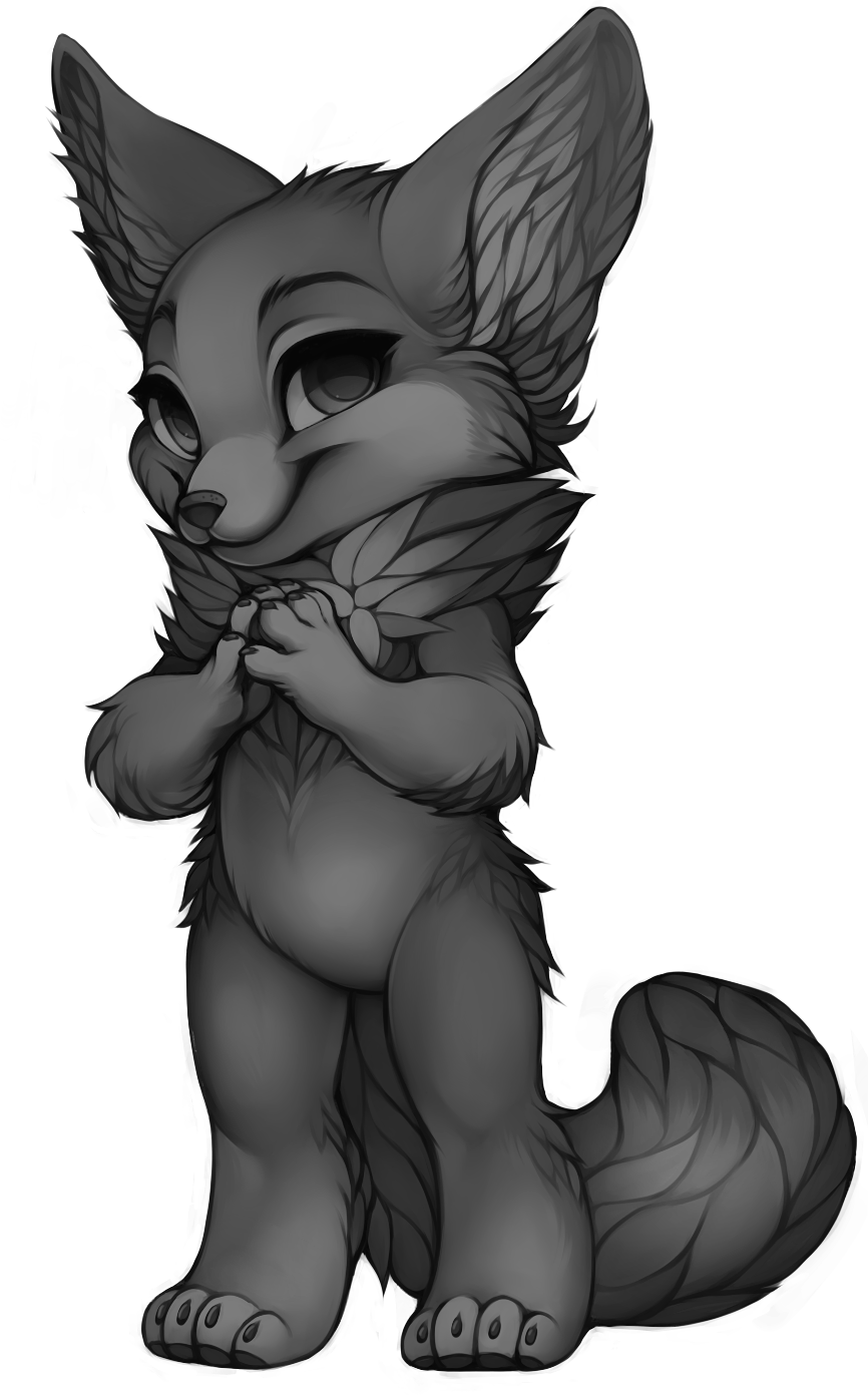 Drawn Red Panda Furvilla Clipart (866x1392), Png Download