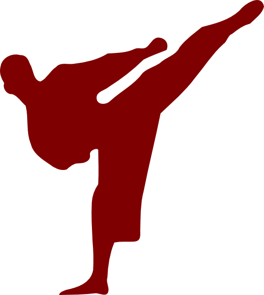 Karate Silhouette Clip Art N9 - Png Download (534x597), Png Download