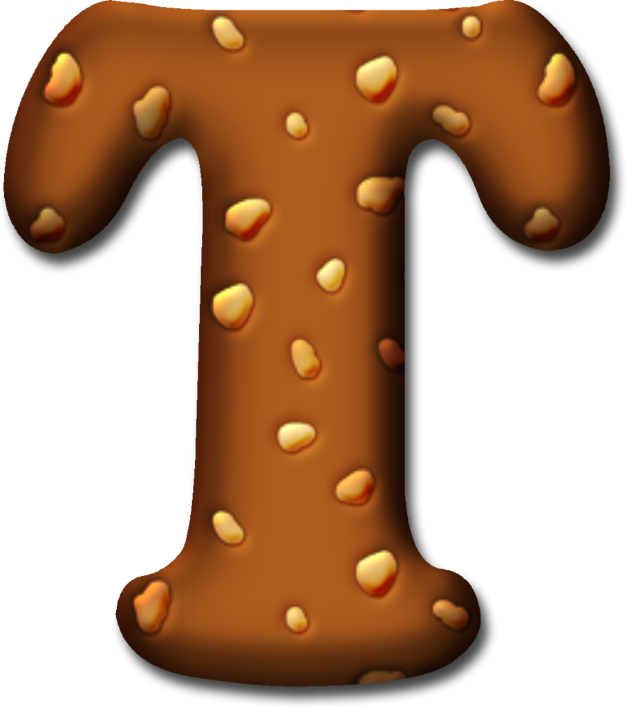 B *✿* Chocolate Letters, Food Alphabet, Letter T, Daughters Clipart (907x1024), Png Download